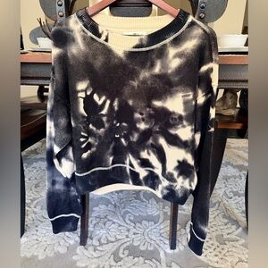 NATURAL LIFE Black and Cream Tie-Dye Sweatshirt